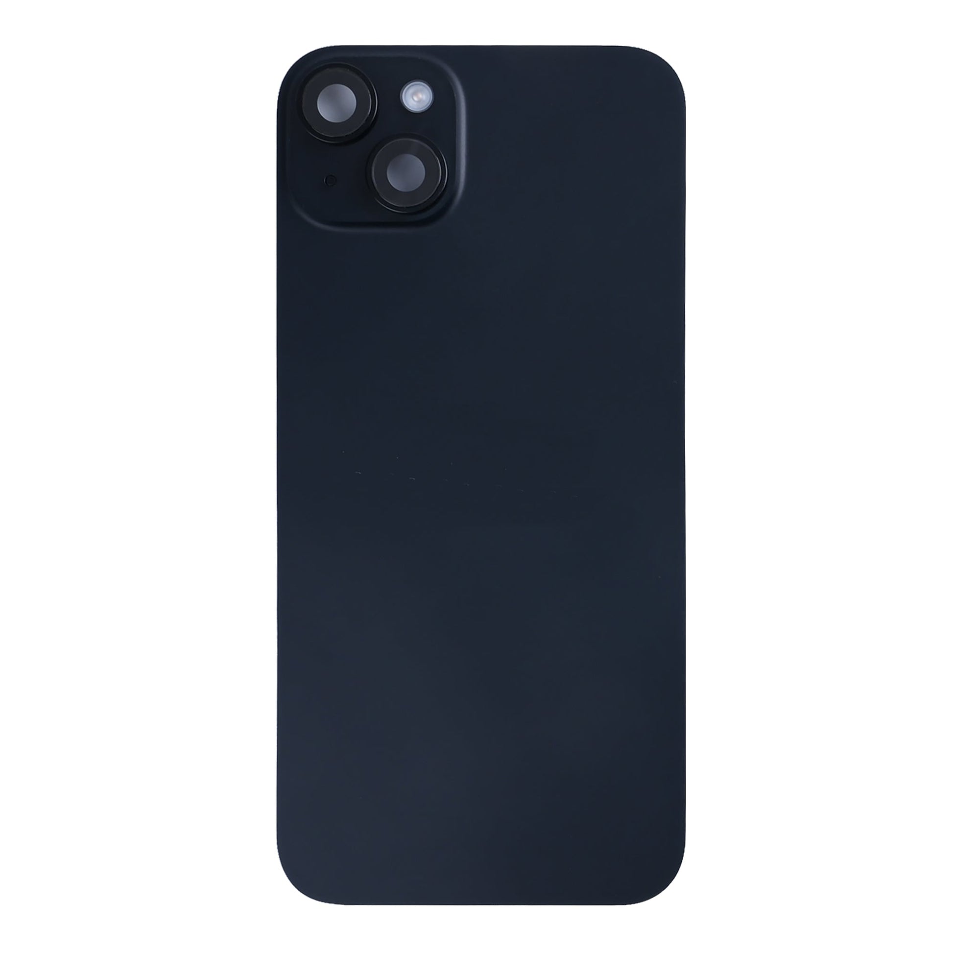 For Apple iPhone 15 Plus Back Glass With NFC, Enlarged Camera Frame Black Pulled