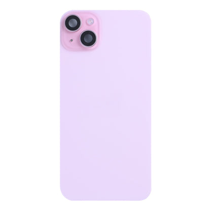 For Apple iPhone 15 Plus Back Glass With NFC, Enlarged Camera Frame Pink Pulled