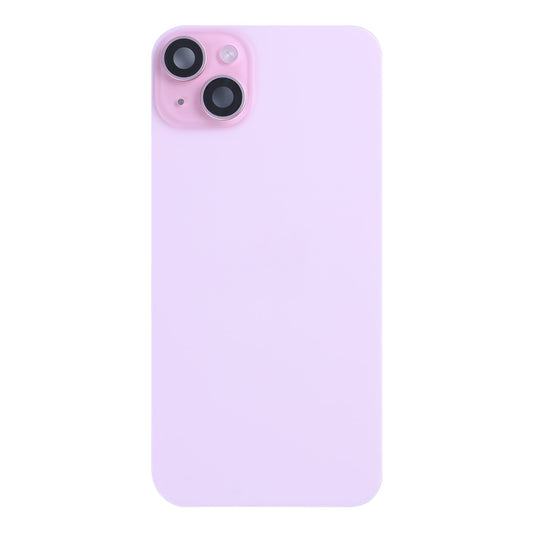 For Apple iPhone 15 Plus Back Glass With NFC, Enlarged Camera Frame Pink Pulled