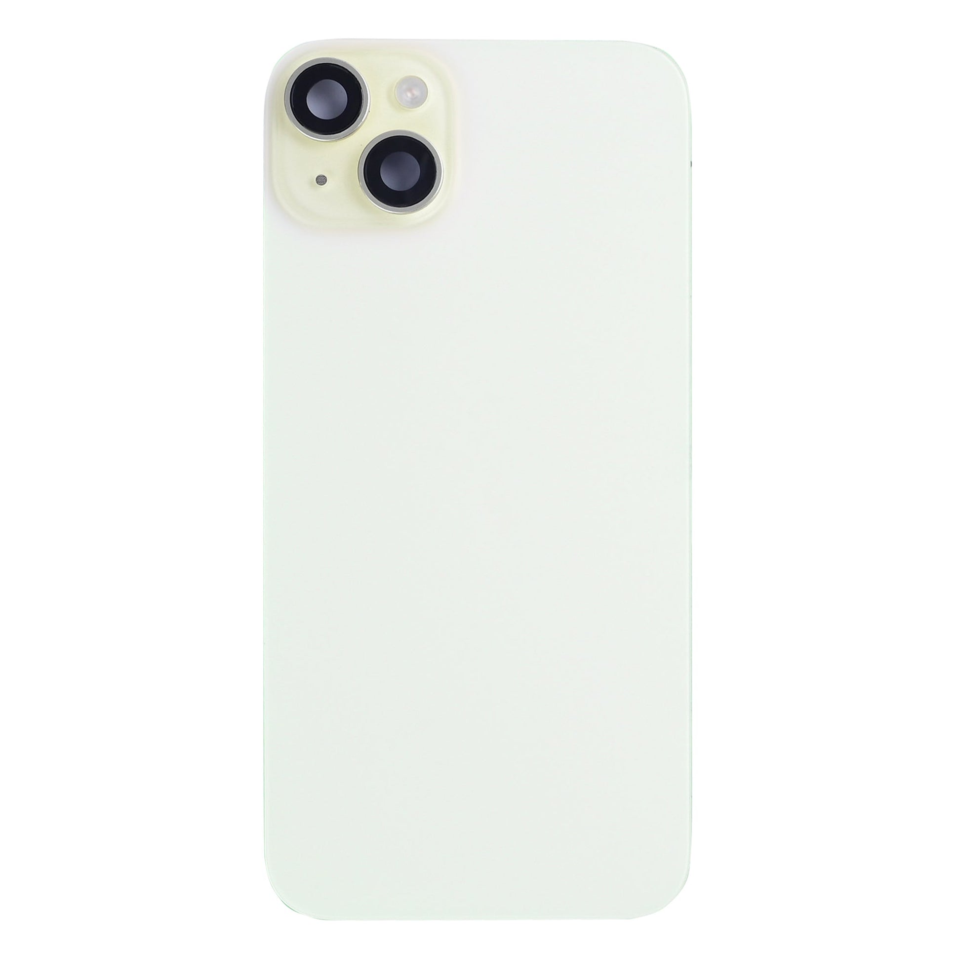 For Apple iPhone 15 Plus Back Glass With NFC, Enlarged Camera Frame Yellow Pulled