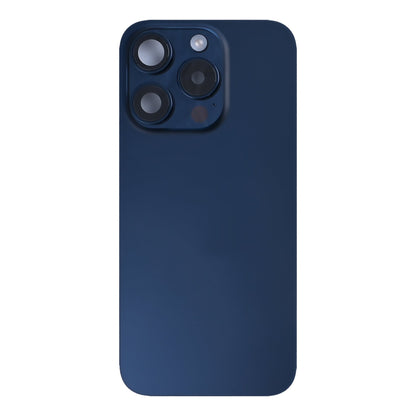 For Apple iPhone 15 Pro Back Glass With NFC, Enlarged Camera Frame Blue Titanium Pulled