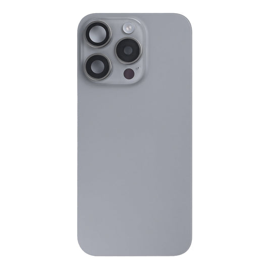 For Apple iPhone 15 Pro Back Glass With NFC, Enlarged Camera Frame Natural Titanium Pulled