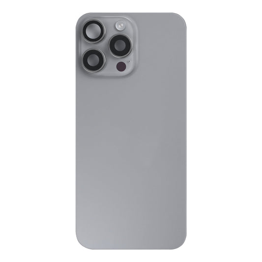 For Apple iPhone 15 Pro Max Back Glass With NFC, Enlarged Camera Frame Natural Titanium Pulled