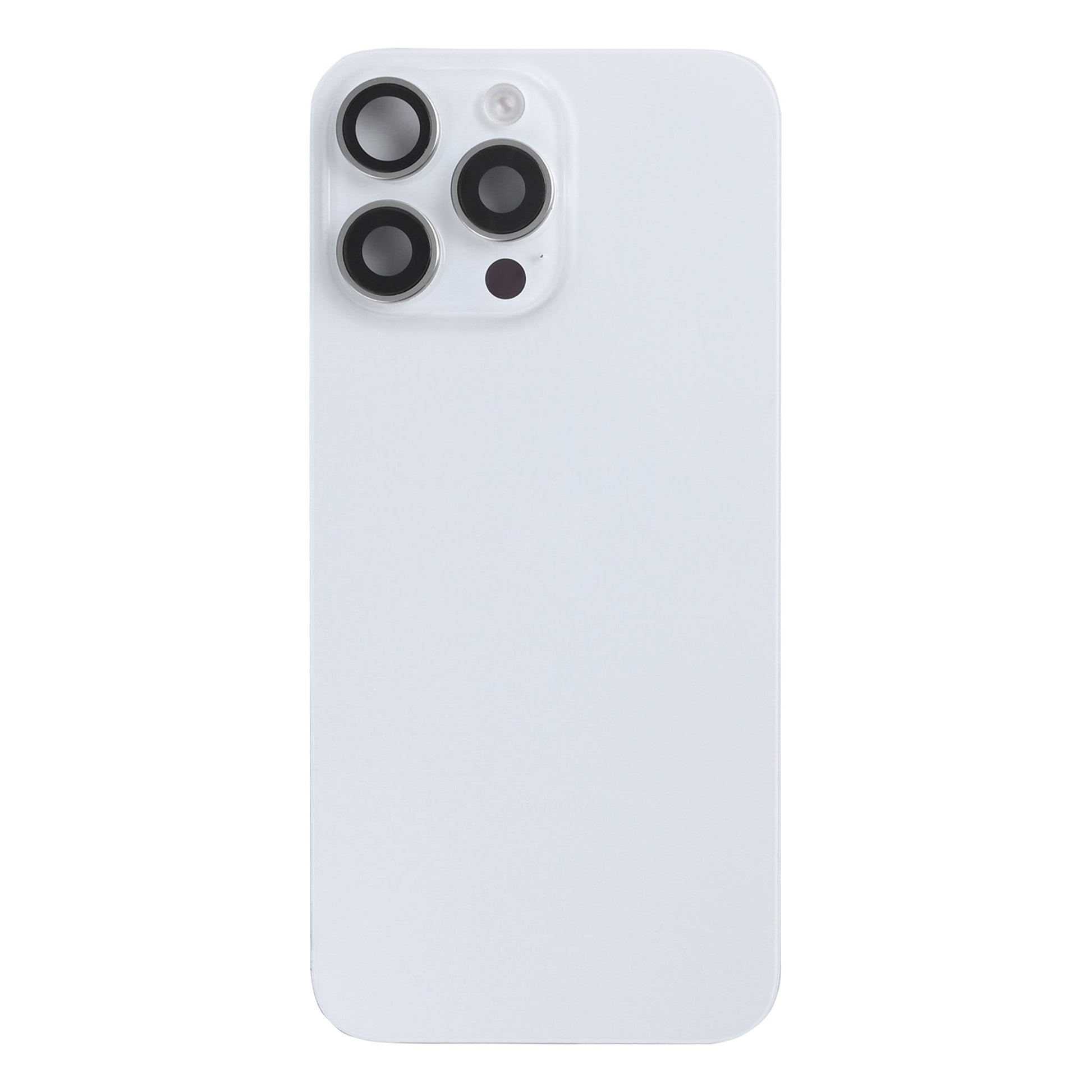For Apple iPhone 15 Pro Max Back Glass With NFC, Enlarged Camera Frame White Titanium Pulled
