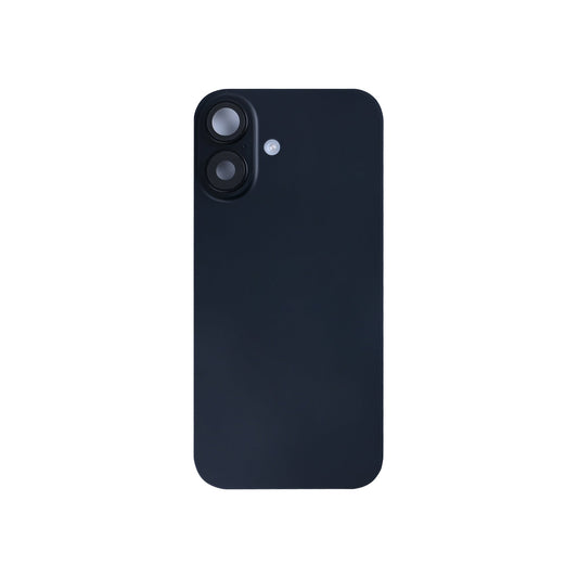 For Apple iPhone 16 Back Glass With NFC, Enlarged Camera Frame Black Pulled