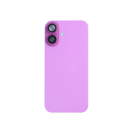 For Apple iPhone 16 Back Glass With NFC, Enlarged Camera Frame Pink Pulled