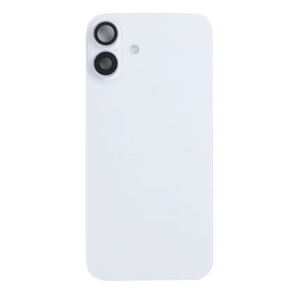 For Apple iPhone 16 Plus Back Glass With NFC, Enlarged Camera Frame White Pulled