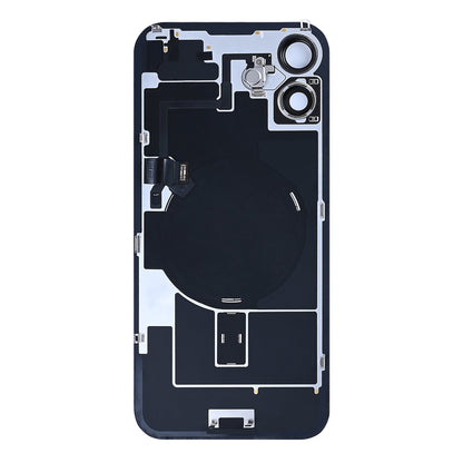 For Apple iPhone 16 Plus Back Glass With NFC, Enlarged Camera Frame Pink Pulled