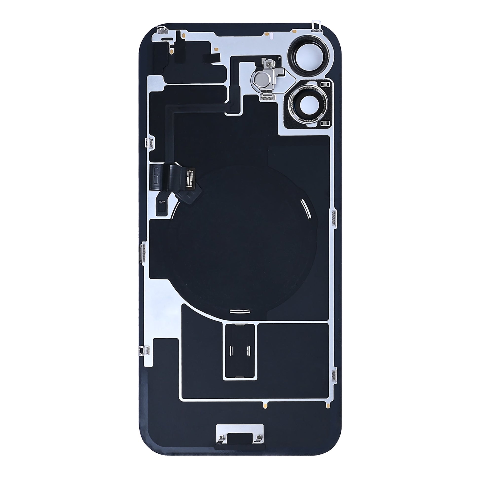 For Apple iPhone 16 Plus Back Glass With NFC, Enlarged Camera Frame Teal Pulled