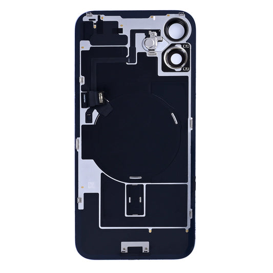 For Apple iPhone 16 Plus Back Glass With NFC, Enlarged Camera Frame Ultramarine Pulled