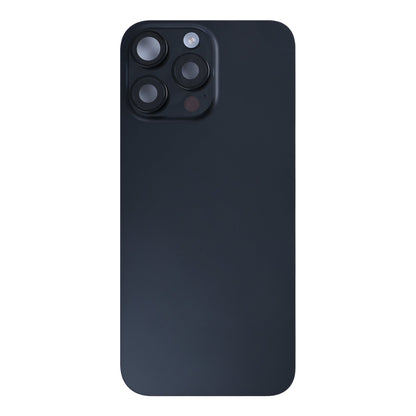 For Apple iPhone 16 Pro Back Glass With NFC, Enlarged Camera Frame Black Titanium Pulled