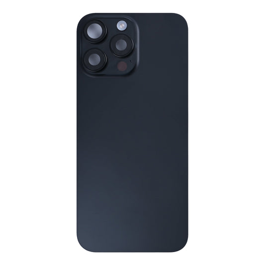 For Apple iPhone 16 Pro Back Glass With NFC, Enlarged Camera Frame Black Titanium Pulled