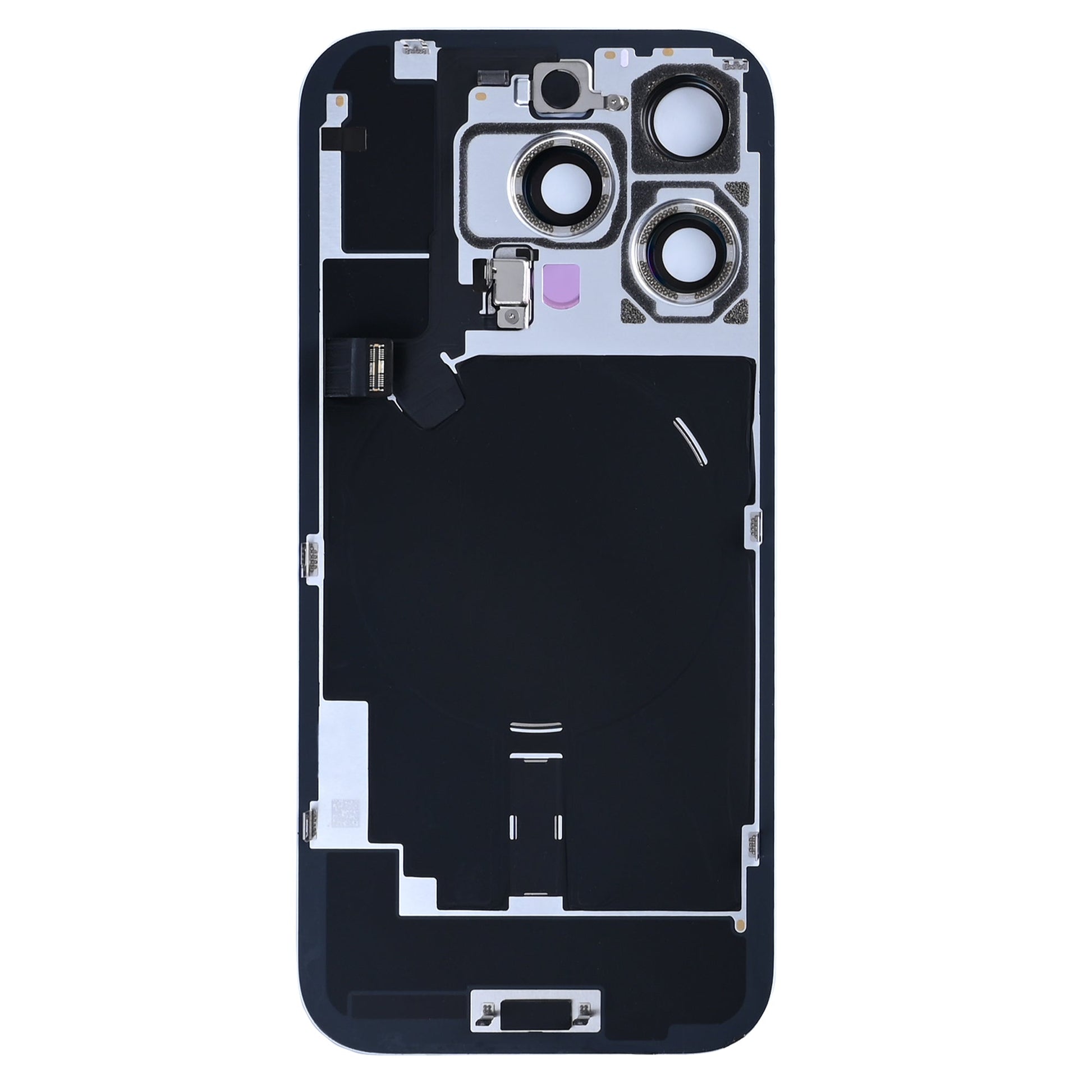 For Apple iPhone 16 Pro Back Glass With NFC, Enlarged Camera Frame Black Titanium Pulled