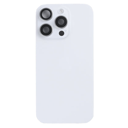 For Apple iPhone 16 Pro Back Glass With NFC, Enlarged Camera Frame White Titanium Pulled