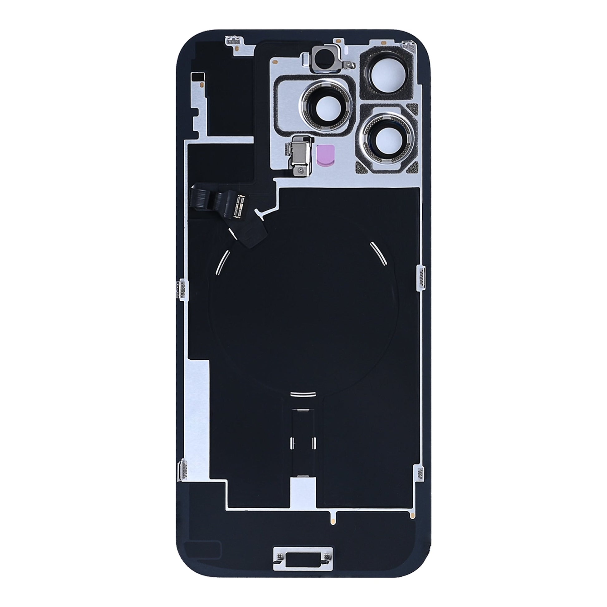 For Apple iPhone 16 Pro Max Back Glass With NFC, Enlarged Camera Frame Black Titanium Pulled