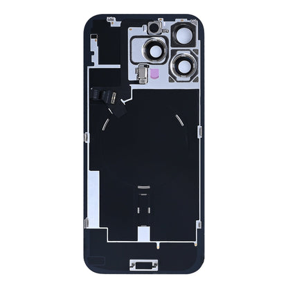 For Apple iPhone 16 Pro Max Back Glass With NFC, Enlarged Camera Frame Black Titanium Pulled