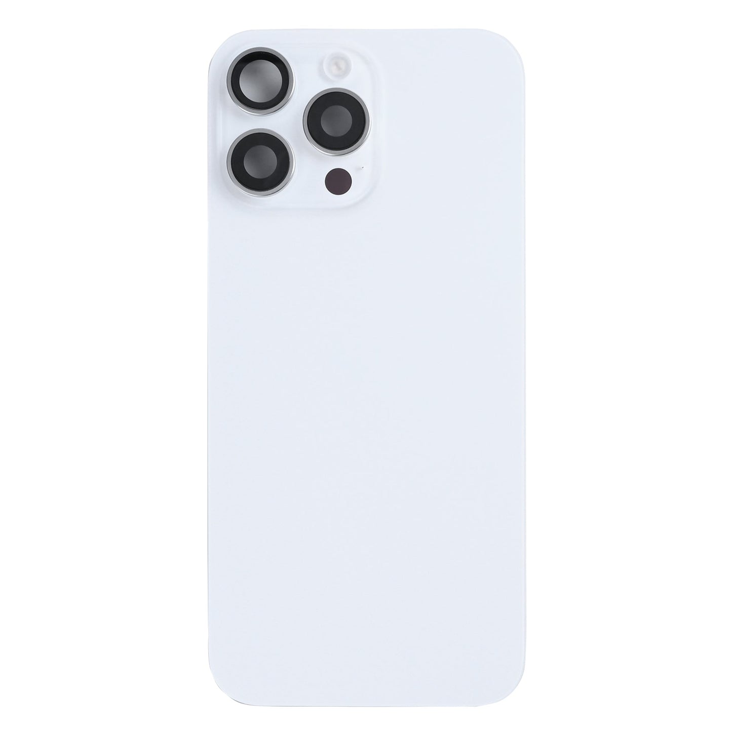 For Apple iPhone 16 Pro Max Back Glass With NFC, Enlarged Camera Frame White Titanium Pulled