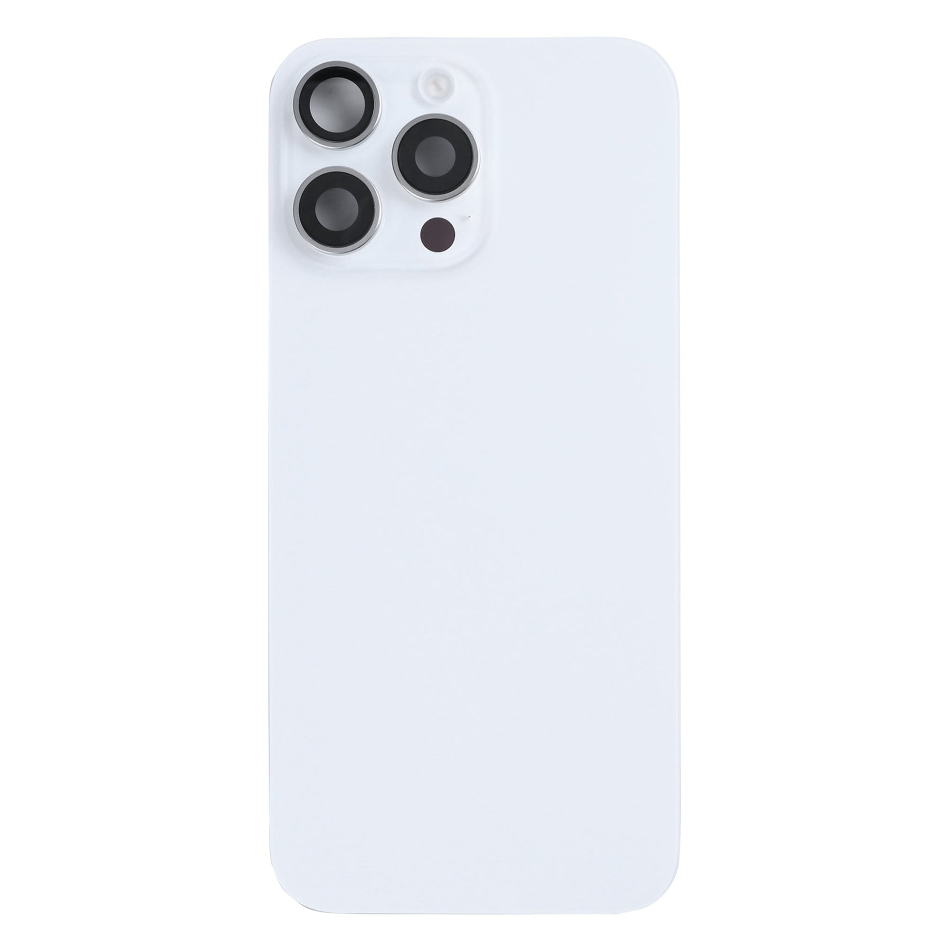 For Apple iPhone 16 Pro Max Back Glass With NFC, Enlarged Camera Frame White Titanium Pulled