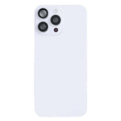 For Apple iPhone 16 Pro Max Back Glass With NFC, Enlarged Camera Frame White Titanium Pulled