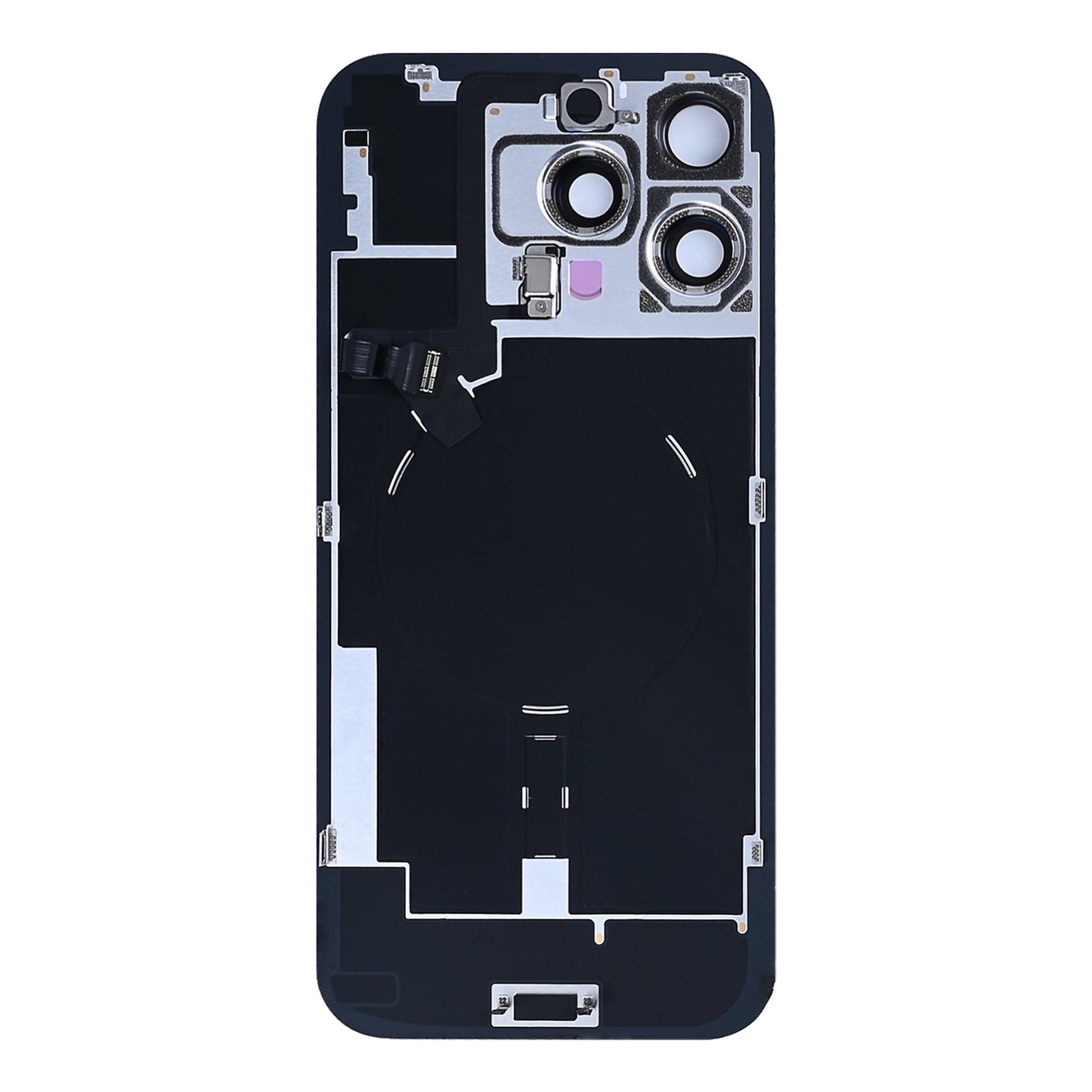For Apple iPhone 16 Pro Max Back Glass With NFC, Enlarged Camera Frame Natural Titanium Pulled