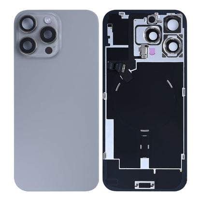 For Apple iPhone 16 Pro Max Back Glass With NFC, Enlarged Camera Frame Natural Titanium Pulled