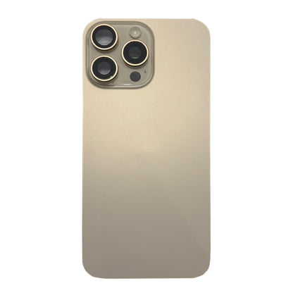 For Apple iPhone 16 Pro Max Back Glass With NFC, Enlarged Camera Frame Desert Titanium Pulled