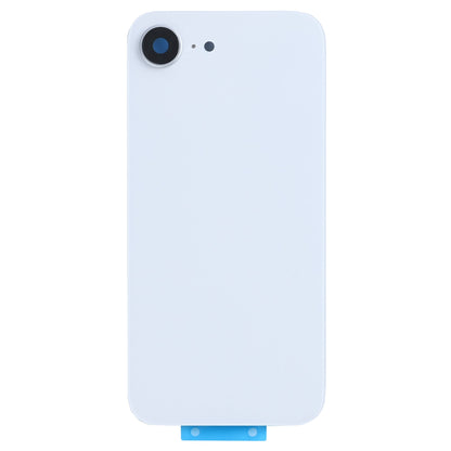 For Apple iPhone 16e Back Glass Without NFC, Enlarged Camera Frame White Compatible
