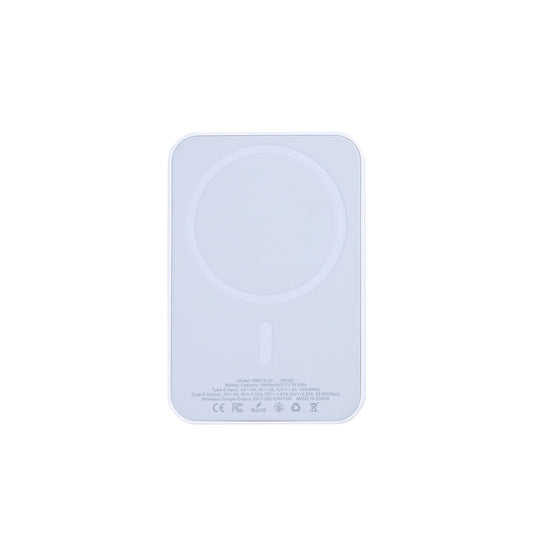 For Apple iPhone 12, 13, 14, 15, 16, 17 Series Battery Pack Magnetic Charging 15W 5000mAh White