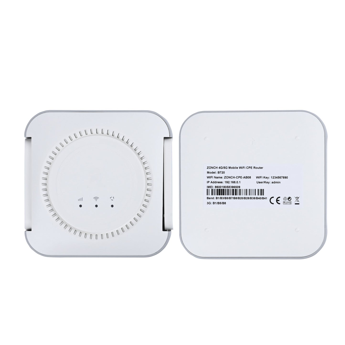 ZONCH B720 4G And 5G Mobile WiFi CPE Router White