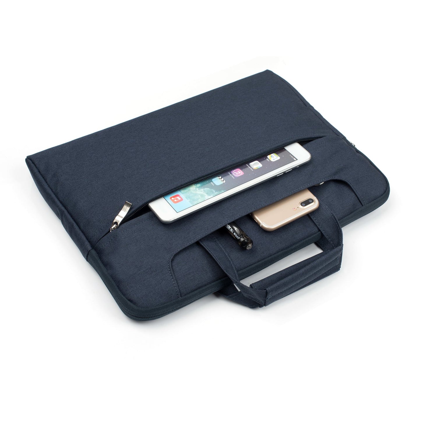 Laptop Sleeve Bag With Shoulder Strap 13, 14.2 inch Navy Blue