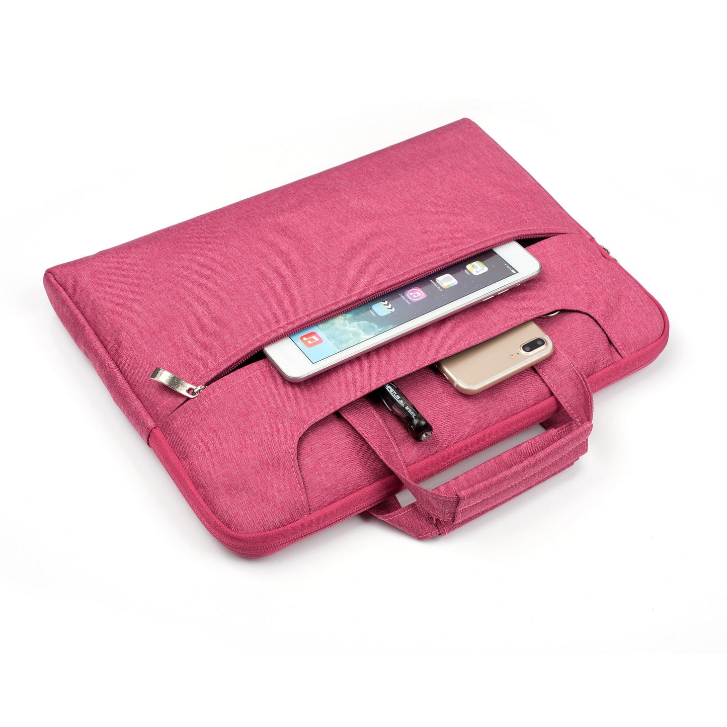 Laptop Sleeve Bag With Shoulder Strap 13, 14.2 inch Rose