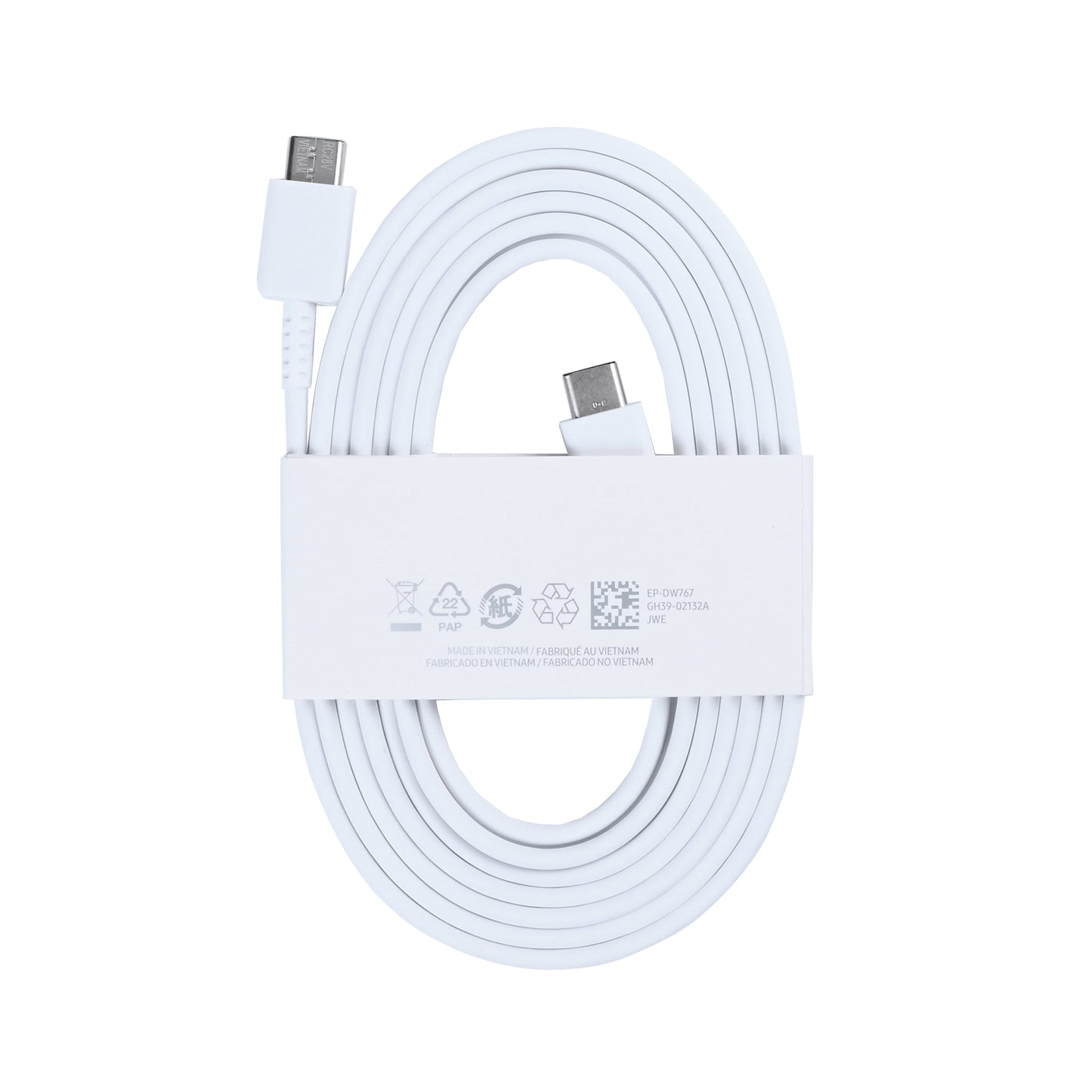 Data Cable USB-C To USB-C 180cm White Retail Box