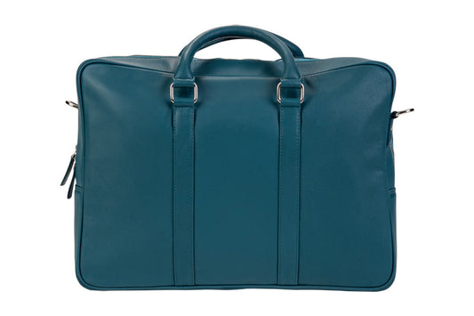BLUCACTUS OB1002GR Leather Office Bag Green