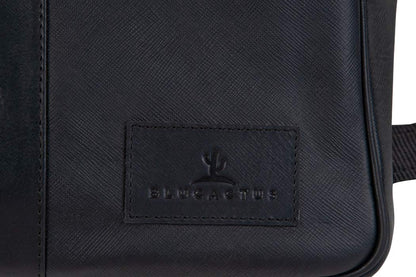 BLUCACTUS OB1003BK Leather Office Bag Black