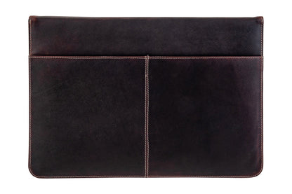 BLUCACTUS OF1001BR Leather Laptop Folder 14 inch Matte Brown