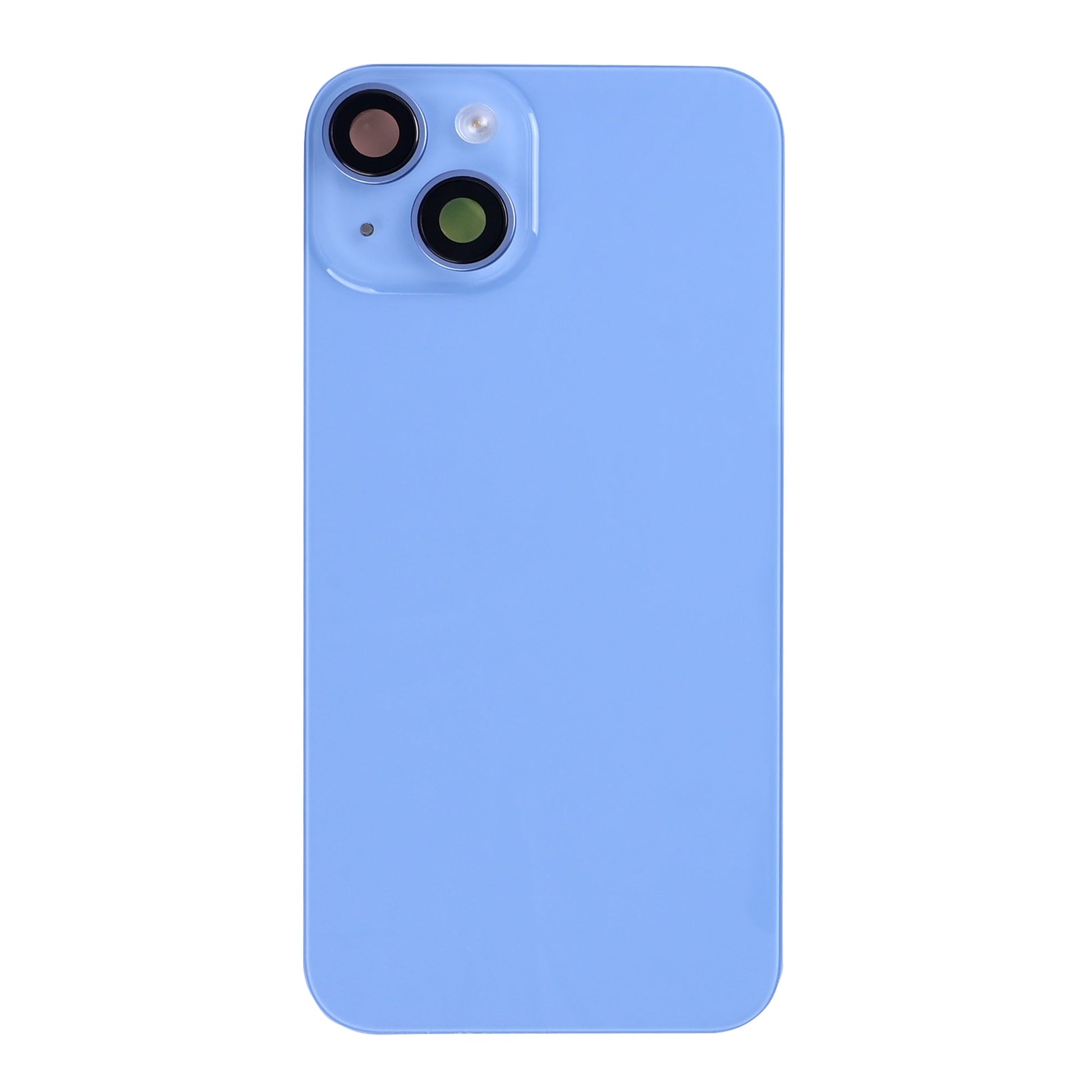 For Apple iPhone 14 Back Glass With NFC, Enlarge Camera Frame Blue Compatible