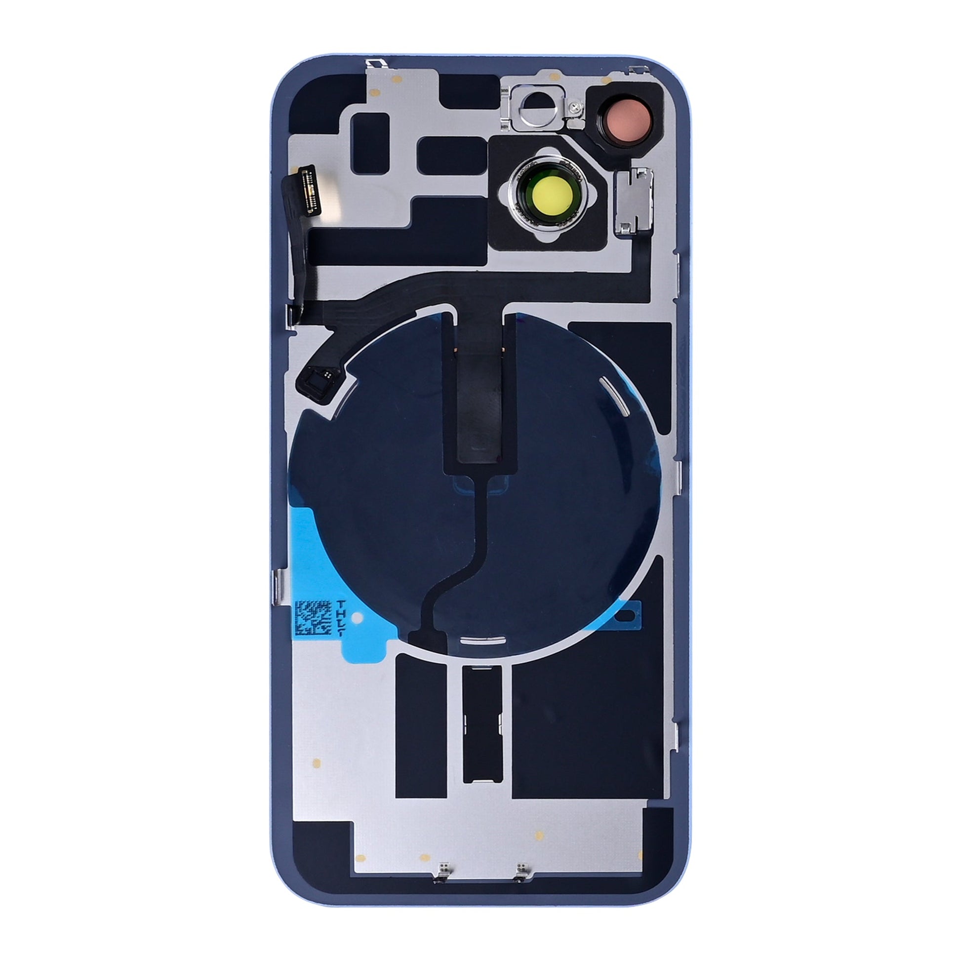 For Apple iPhone 14 Back Glass With NFC, Enlarge Camera Frame Blue Compatible