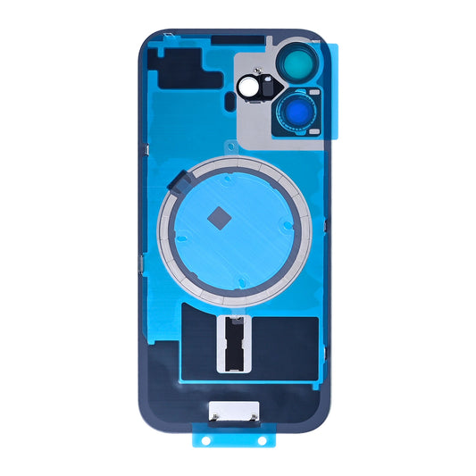 For Apple iPhone 17 Back Glass Without NFC, Enlarged Camera Frame White Compatible