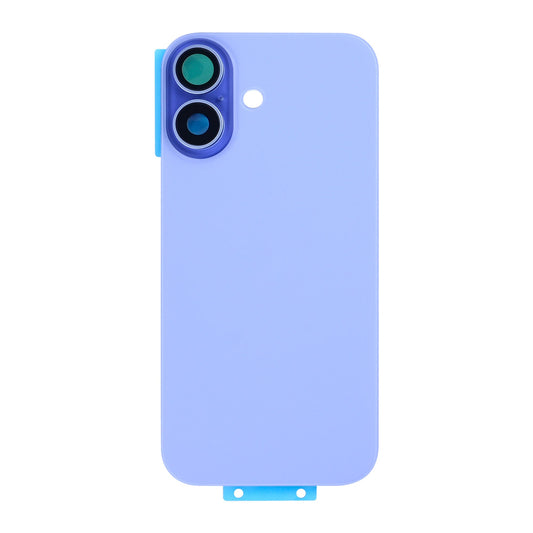 For Apple iPhone 17 Back Glass Without NFC, Enlarged Camera Frame Mist Blue Compatible