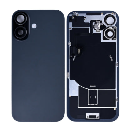 For Apple iPhone 17 Back Glass With NFC, Enlarged Camera Frame Black Pulled