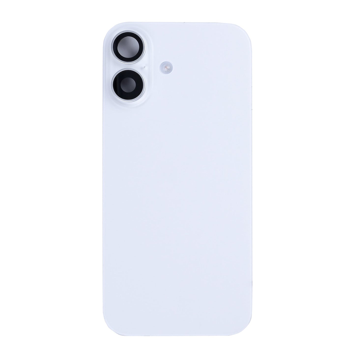 For Apple iPhone 17 Back Glass With NFC, Enlarged Camera Frame White Pulled