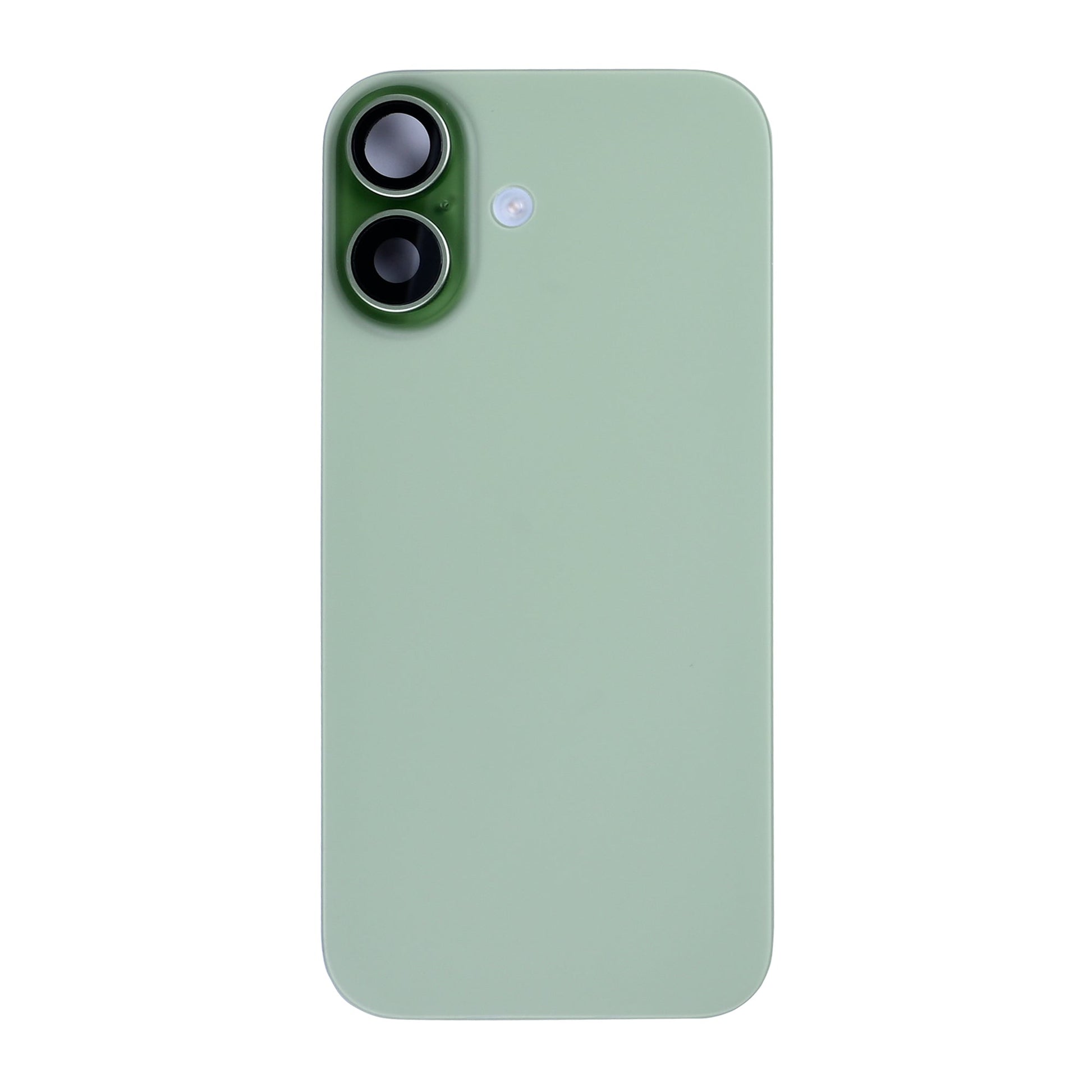 For Apple iPhone 17 Back Glass With NFC, Enlarged Camera Frame Sage Pulled
