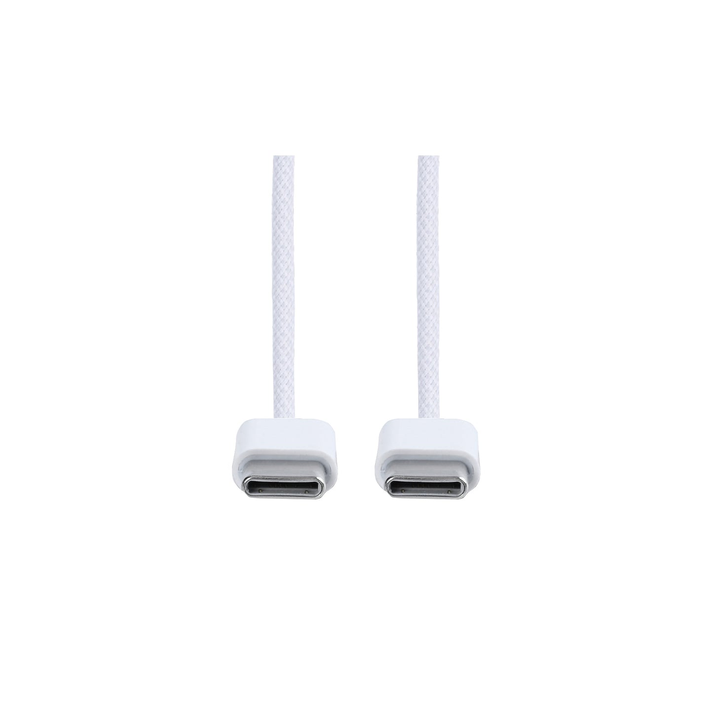 For Apple iPhone 15 Series, 16 Series, 17 Series USB-C To USB-C Woven Cable 100cm 60W White Bulk (Round Fold)