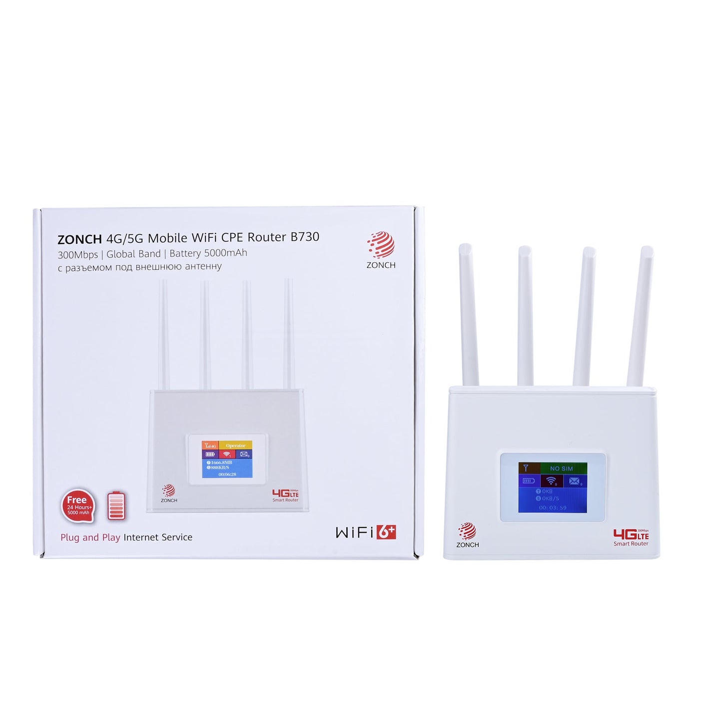 ZONCH B730 CPE WiFi Router With Screen White