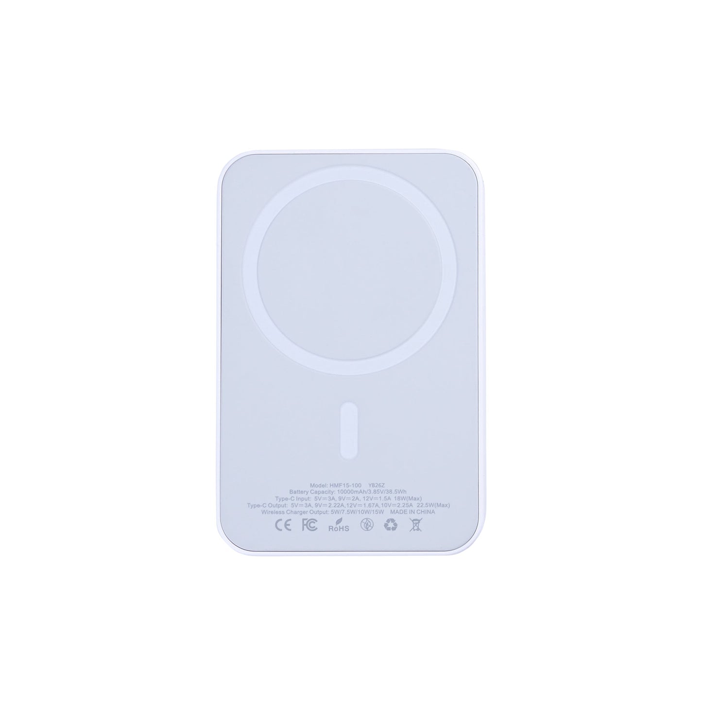 For Apple iPhone 12, 13, 14, 15, 16, 17 Series Battery Pack Magnetic Charging 15W 10000mAh White