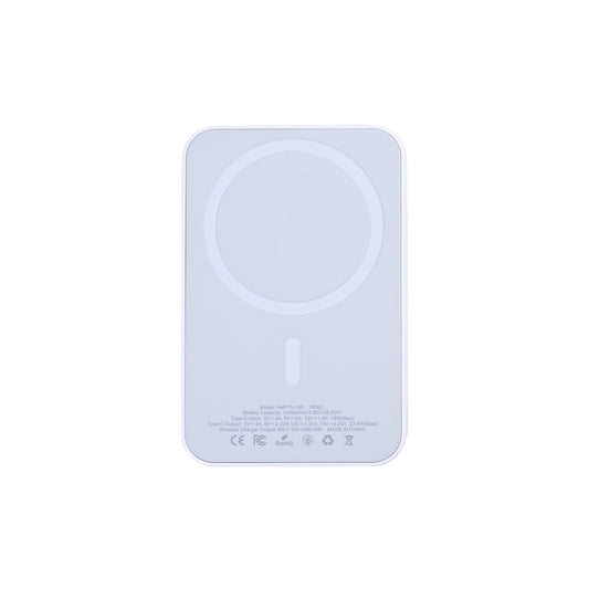 For Apple iPhone 12, 13, 14, 15, 16, 17 Series Battery Pack Magnetic Charging 15W 10000mAh White
