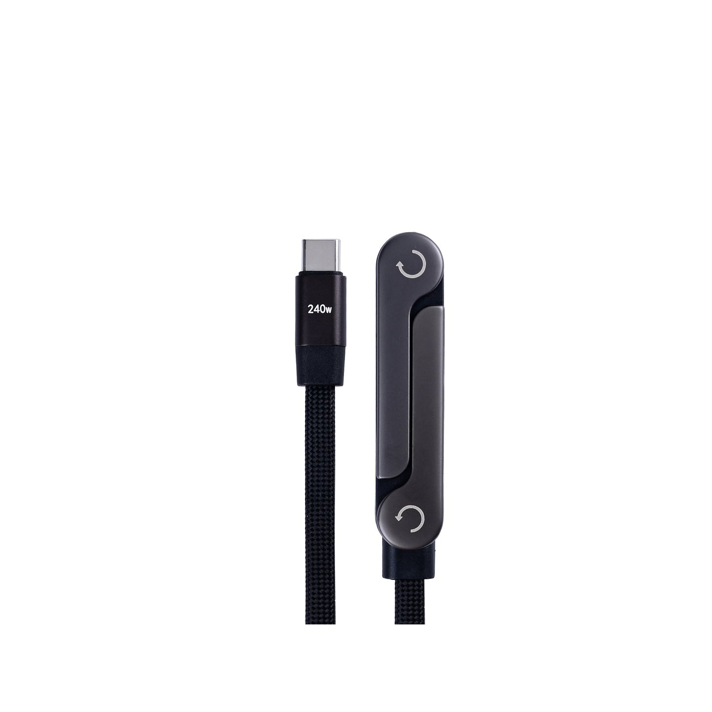 Data Cable USB-C To USB-C With Foldable Holder 150cm Black Retail Box