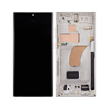 Samsung Galaxy S23 Ultra S918B Display And Digitizer With Frame Cream Pre-Assembled