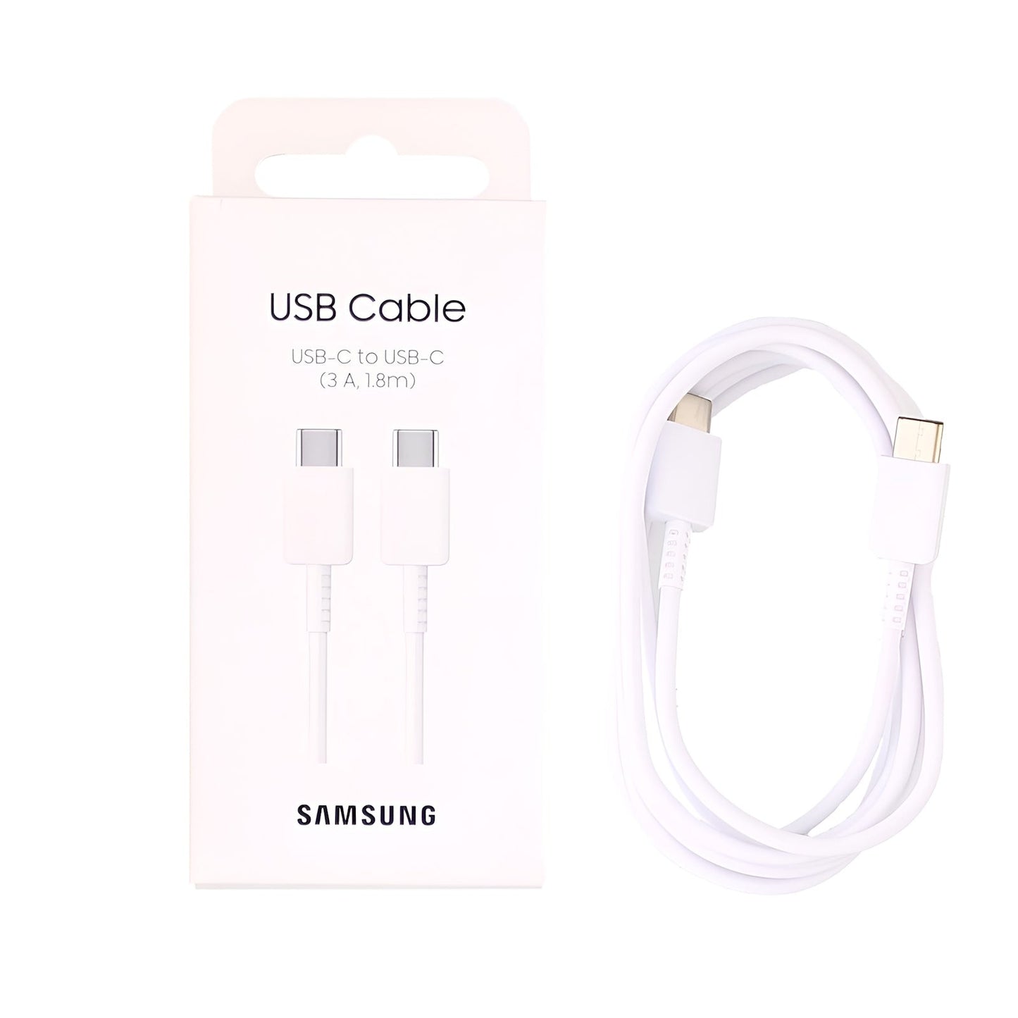 Samsung EP-DX310JWEGEU USB-C To USB-C Data Cable 180cm 3A White Original Retail Box