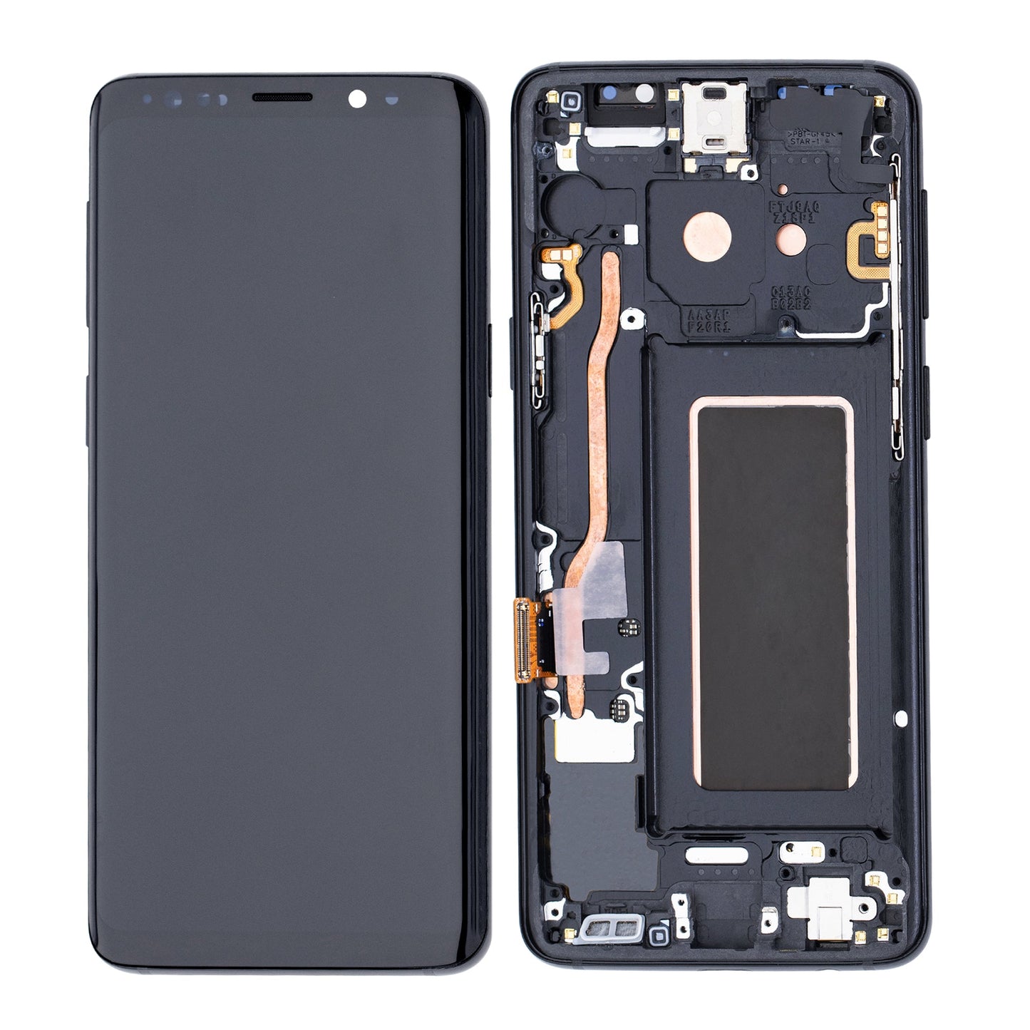 Samsung Galaxy S9 G960F Display And Digitizer With Frame Midnight Black Refurbished